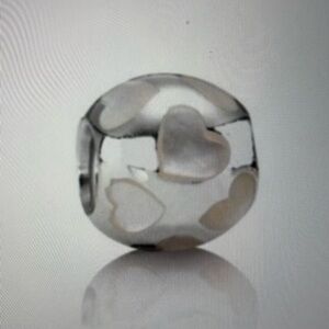 Pandora 925 Silver Love Me Mother Of Pearl Heart Charm